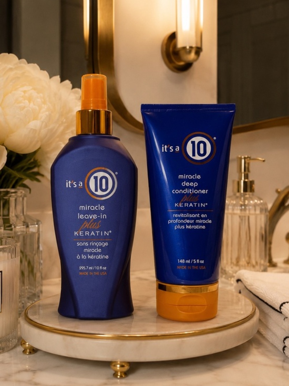It's a 10 Miracle Leave-In Plus Keratin Hair Treatment Bundle - Both Full Size 🎀